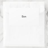 "Son" fotolabel Rechthoekige Sticker (Tas)