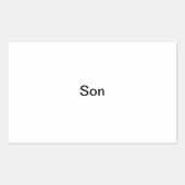 "Son" fotolabel Rechthoekige Sticker (Voorkant)