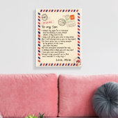 Son Gift | Brief aan mijn zoontje van mam Canvas Afdruk (Insitu (Woonkamer))
