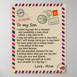 Son Gift   Brief aan mijn zoontje van mam Poster