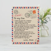 Son Gift | Brief aan mijn zoontje van mama Feestdagenkaart (Staand voorkant)