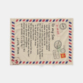 Son Gift | Brief aan mijn zoontje van mama Fleece Deken (Voorkant (Horizontaal))