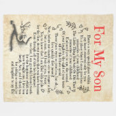 Son Gift | Hartelijk dank voor uw bijdrage aan mij Fleece Deken (Voorkant (Horizontaal))