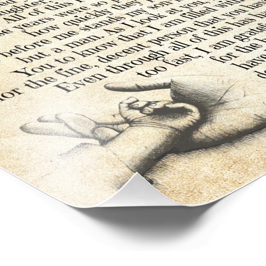 Son Gift | Hartelijk dank voor uw bijdrage aan mij Foto Afdruk (Hoek)