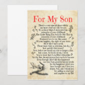 Son Gift | Hartelijk dank voor uw bijdrage aan mij Kaart (Voorkant / Achterkant)