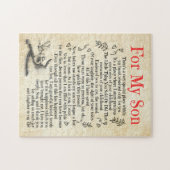 Son Gift | Hartelijk dank voor uw bijdrage aan mij Legpuzzel (Horizontaal)