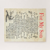 Son Gift | Hartelijk dank voor uw bijdrage aan mij Legpuzzel (Horizontaal)