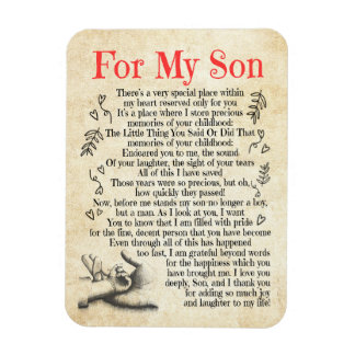Son Gift | Hartelijk dank voor uw bijdrage aan mij Magneet