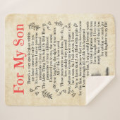 Son Gift | Hartelijk dank voor uw bijdrage aan mij Sherpa Deken (Voorkant (horizontaal))