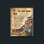 Son Gifts | Brief aan mijn zoontje van papa Canvas Afdruk<br><div class="desc">Son Gifts | Aan mijn zoon zal ik je altijd dragen in mijn hartliefde van papa</div>