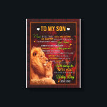 Son Gifts | Brief aan mijn zoontje van papa Canvas Afdruk<br><div class="desc">Son Gifts | Voor mijn zoon zal ik altijd bij jou zijn...  je zal altijd mijn baby-jongen liefde zijn van papa</div>