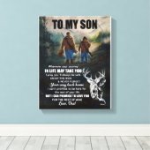 Son Gifts | Brief aan mijn zoontje van papa Canvas Afdruk (Insitu (Houten vloer))