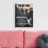 Son Gifts | Brief aan mijn zoontje van papa Canvas Afdruk (Insitu (Woonkamer))