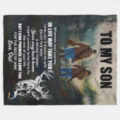 Son Gifts | Brief aan mijn zoontje van papa Fleece Deken (Voorkant (Horizontaal))