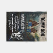 Son Gifts | Brief aan mijn zoontje van papa Fleece Deken (Voorkant (Horizontaal))