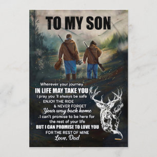 Son Gifts Brief aan mijn zoontje van papa Kaart