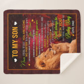 Son Gifts | Brief aan mijn zoontje van papa Sherpa Deken (Voorkant (horizontaal))