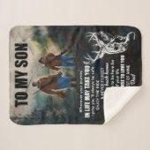 Son Gifts | Brief aan mijn zoontje van papa Sherpa Deken (Voorkant (horizontaal))