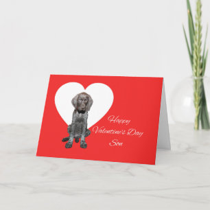 Son Glossy Grizzly Valentijn Puppy Love Feestdagen Kaart