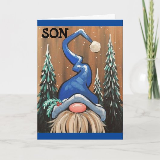 *SON* GNOME VERSPREIDT "KERSTJUICHEN" FEESTDAGEN KAART (Voorkant)