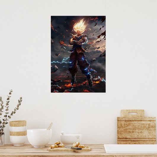 Son Goku Super Saiyan Poster (Keuken)