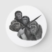 Son Gorilla Clock By AGE. Gorilla Life Ronde Klok (Voorkant)