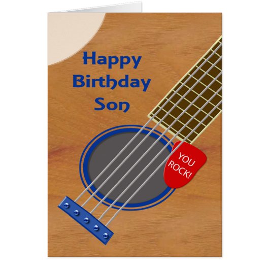 Son Guitar Player Birthday (Voorkant)