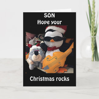 **SON*** H0PE Y0UR CHRISTMAS "R0CKS" FEESTDAGEN KAART