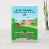 Son Happy Birthday Away at College Kaart (Voorkant)