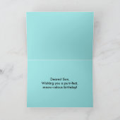 Son Happy Birthday Calico Cat Kaart (Binnen)