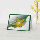 Son - Happy Birthday Golf Loving Son! Kaart (Gele Bloem)