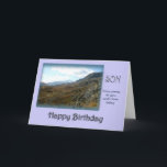 Son Happy Birthday - Mountain top Kaart<br><div class="desc">Simple but elegant landscape card for a his birthday. Fotografen taken in the French alps. © Marion Hedger</div>