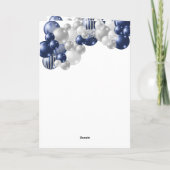 Son Happy Jubileum Blue-ballon Kaart (Achterkant)