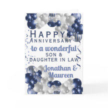 Son Happy Jubileum Blue-ballon