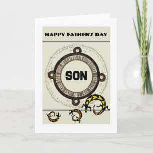 Son / Happy Vaderdag - Maya / hagedissen Kaart