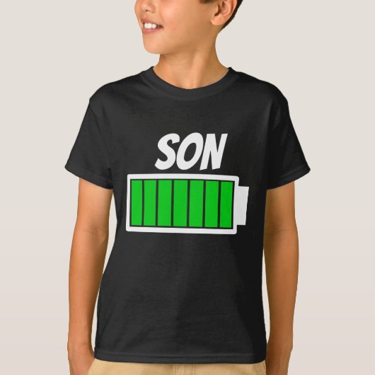 Son Humor met hoge batterijvoeding T-shirt (Voorkant)