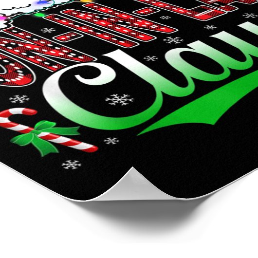 Son-in-law Claus Christmas Light Matching Family X Poster (Hoek)