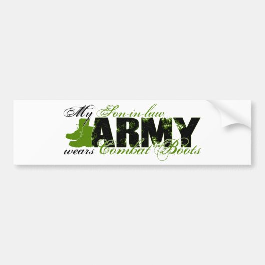 Son-in-law Combat Boots - ARMY Bumpersticker (Voorkant)