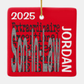 Son-In-Law Extraordinaire CUSTOM Keramisch Ornament (Achterkant)