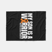Son is een strijder die zich bewust is van MS mult Fleece Deken (Voorkant (Horizontaal))