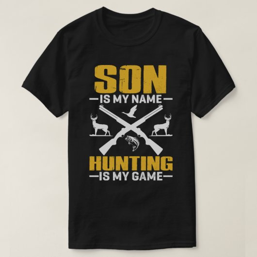 SON is mijn naam jagen is mijn spel T-shirt (Design voorkant)