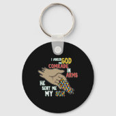 Son Kind Autistic Puzzle Piece Cool Autism Awarene Sleutelhanger (Achterkant)