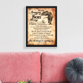 Son Lovers | Aan mijn geweldige zoon herinner ik m Canvas Afdruk (Insitu (Woonkamer))