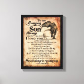 Son Lovers | Aan mijn geweldige zoon herinner ik m Canvas Afdruk (Voorkant)