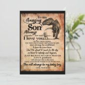 Son Lovers | Aan mijn geweldige zoon herinner ik m Feestdagenkaart (Staand voorkant)