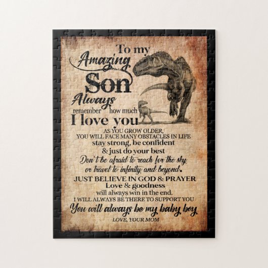 Son Lovers | Aan mijn geweldige zoon herinner ik m Legpuzzel (Verticaal)