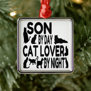 Son Loves Cats Metalen Ornament