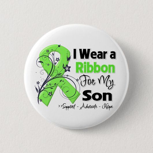 Son - Lymphoma Ribbon Ronde Button 5,7 Cm (Voorkant)