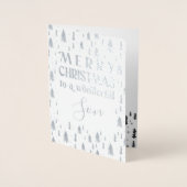 Son Merry kerstbomen Silver Foil Card Folie Kaarten (Voorkant)