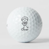 Son moderne doodle kunstwerk golfballen (Voorkant)